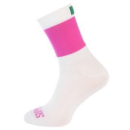 Biało-różowe skarpetki kolarskie Giro d'Italia